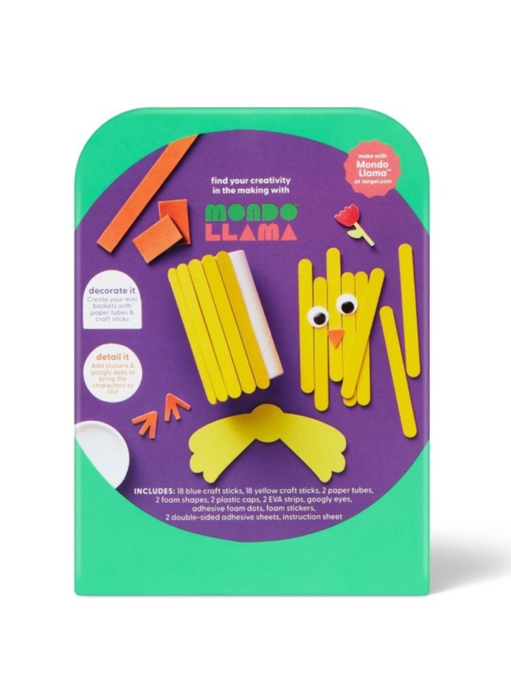 New! 2ct Easter Basket Craft Stick Activity Kit
- Mondo Llama™ - Picture 3 of 6